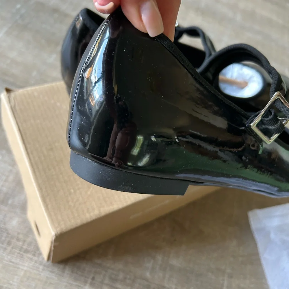 Cestfini Classic Black Mary Jane Flat, Sz 10 - Picture 4 of 10